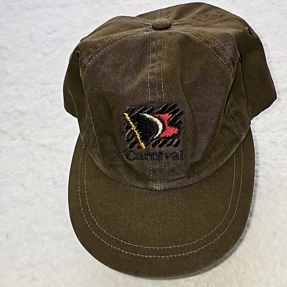 Vintage Carnival Baseball Hat, Dark Green, Unisex, Adjustable, New